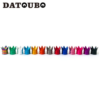 4 Pcs New Arrive Colorful Aluminum Crown Car Tire Valve Stem Caps - Hiccupzz