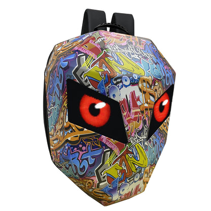 LED Bluetooth Waterproof Hard Case DIY Cool Motorcycle Riding Backpack - Hiccupzz