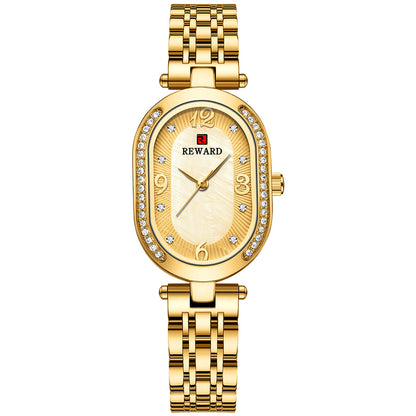 Oval Fashion Diamond Luxury Women Watch Montre Femme - Hiccupzz