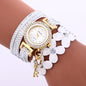 Leather wristwatch bracelet Quartz luxury key winding watches for women - Hiccupzz