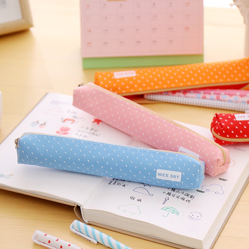 1 Pcs Cute Candy Color Pencil Case