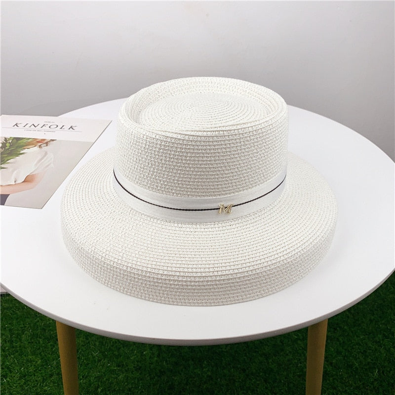 Summer hat new female sun hat folding beach hat big brim travel sunscreen Hepburn wind sun hat travel