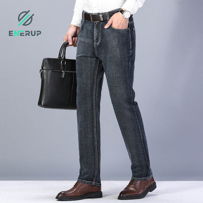 Classic Casual Straight-leg High Waist Men's Jeans Pants - Hiccupzz