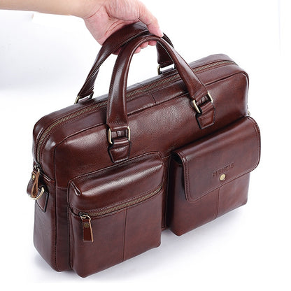 Genuine Leather Handbag Large Business Travel - Hiccupzz