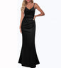 Spring And Summer Solid Color Slim Fit Slimming Spaghetti Straps Expandable Dress - Hiccupzz
