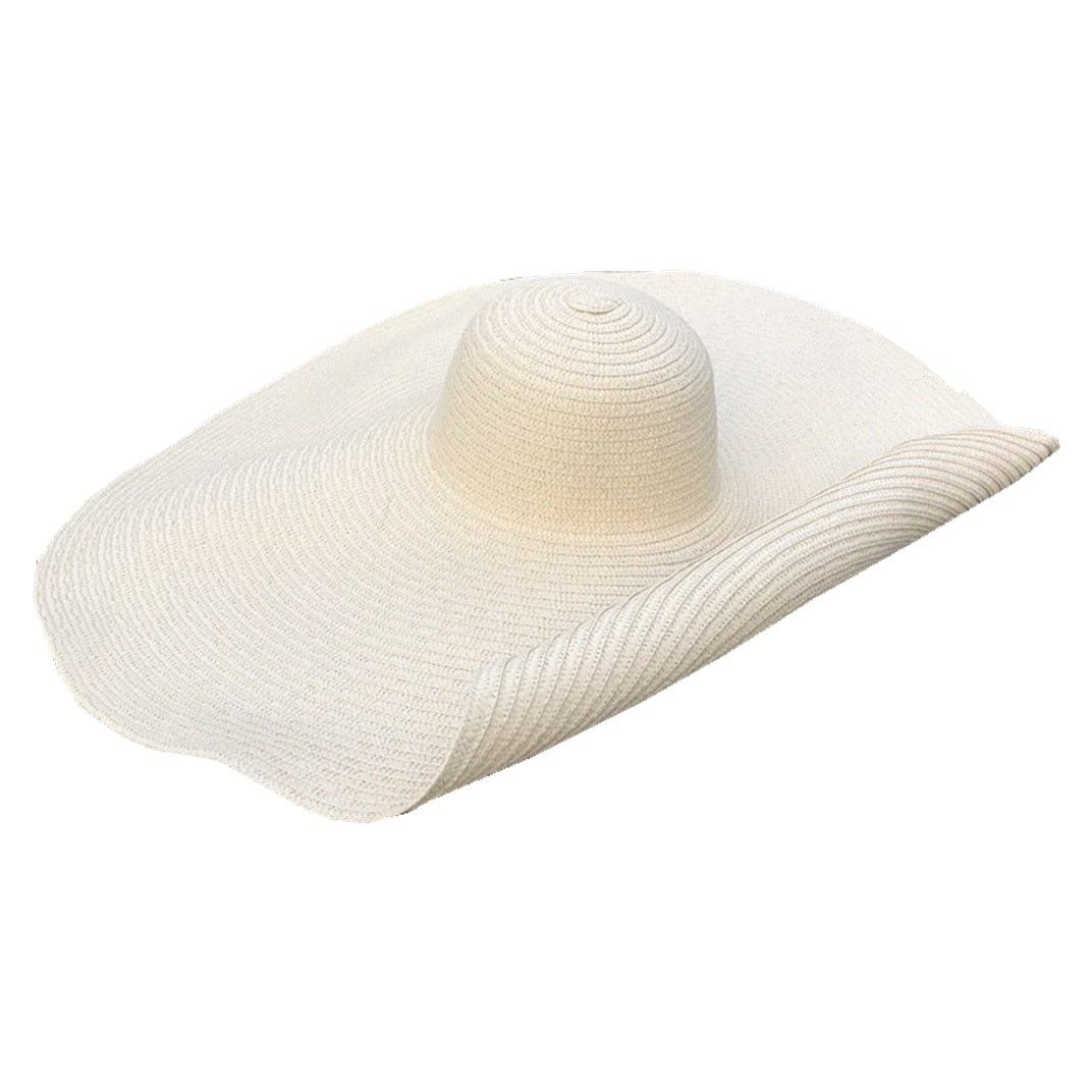 Simple Large Foldable 25cm Wide Brim Floppy Straw Hat For Women Girl Uv Protection Sun Hat Female Holiday Beach Panama Shade Cap