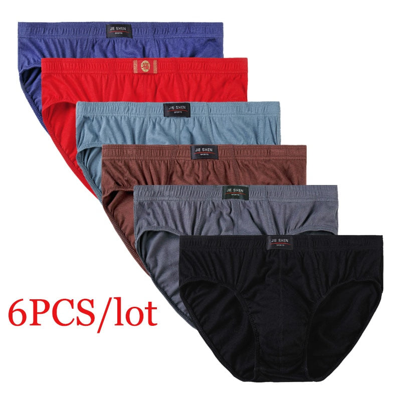 6pcs/Lot 7XL 100%Cotton Men's Underwear