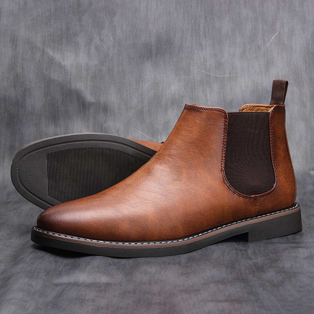 40-46 Men Chelsea ankle boots retro leather for Men