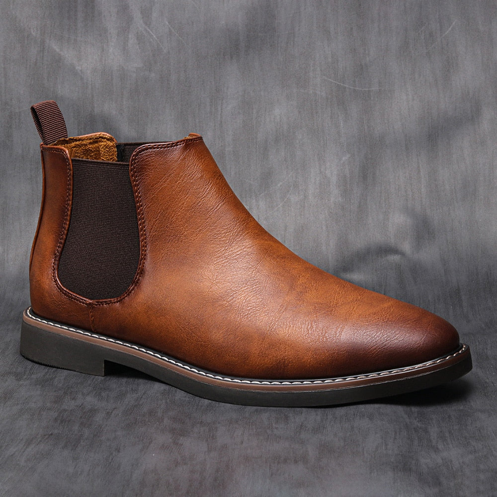 40-46 Men Chelsea ankle boots retro leather for Men