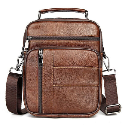 Men's Natural Leather Handbag For Tablet - Hiccupzz