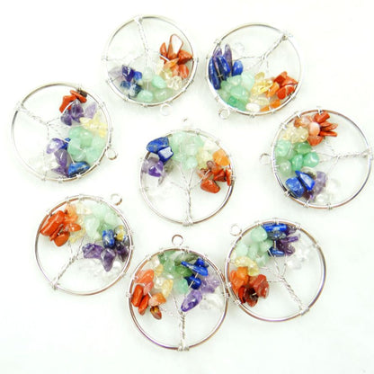 Natural Gem Stone Quartz Crystal 7 Chakras Tiger Eye - Hiccupzz