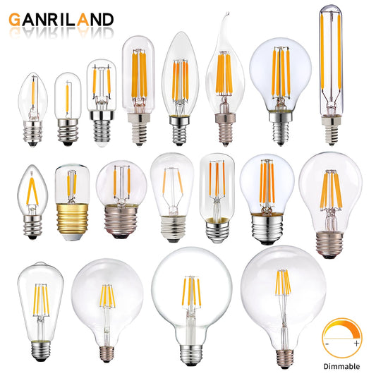 LED Filament Light Bulb Clear Glass Ampoule