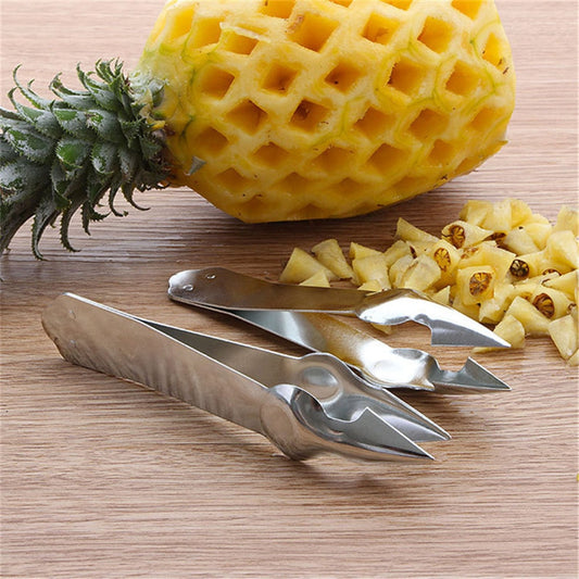 Stainless Steel Strawberry Huller Fruit Peeler Pineapple Corer Slicer Cutter Kitchen Knife Gadgets Pineapple Slicer Clips New - Hiccupzz