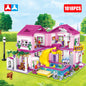 Friends City House Summer Holiday Villa Castle Building Blocks Sets Figures Swimming Pool DIY Toys for Kids Girls - Hiccupzz