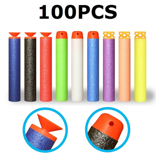 Soft Hollow Round Head Sucker Refill Darts Bullets for Nerf EVA Military Guns for Children