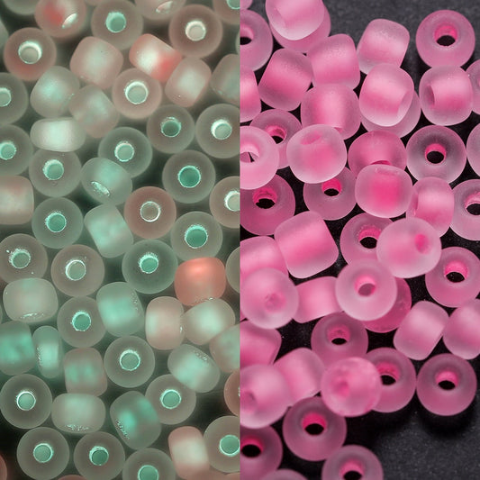 600pcs 3mm Luminous Glass Seed Beads Glow In The Dark  for DIY Jewelry Marking