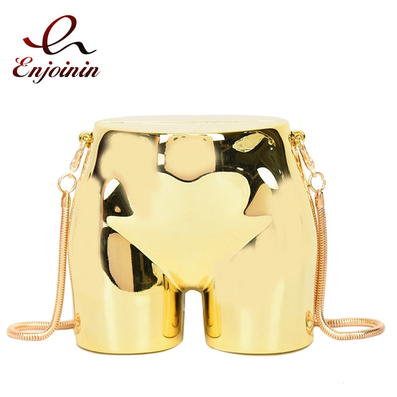 Fun Hip Shape Box Chain Purses and Handbags for Women