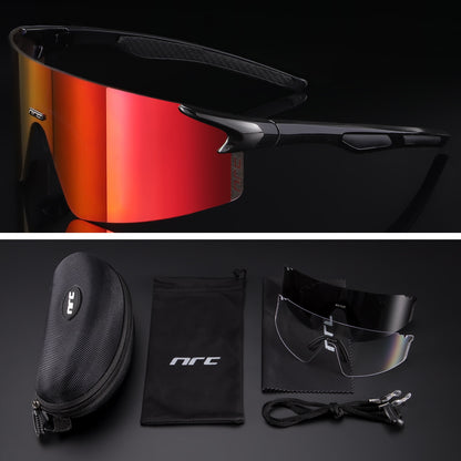 NRC 3 Lens UV400 Cycling Sunglasses TR90 Sports Bicycle Glasses MTB Mountain Bike Fishing Hiking Riding Eyewear for men women - Hiccupzz
