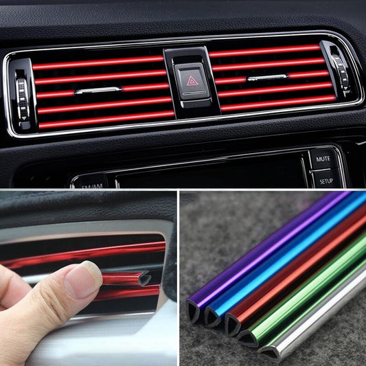 10PCS 20cm Car Air Conditioner Outlet Decorative U Shape Molding