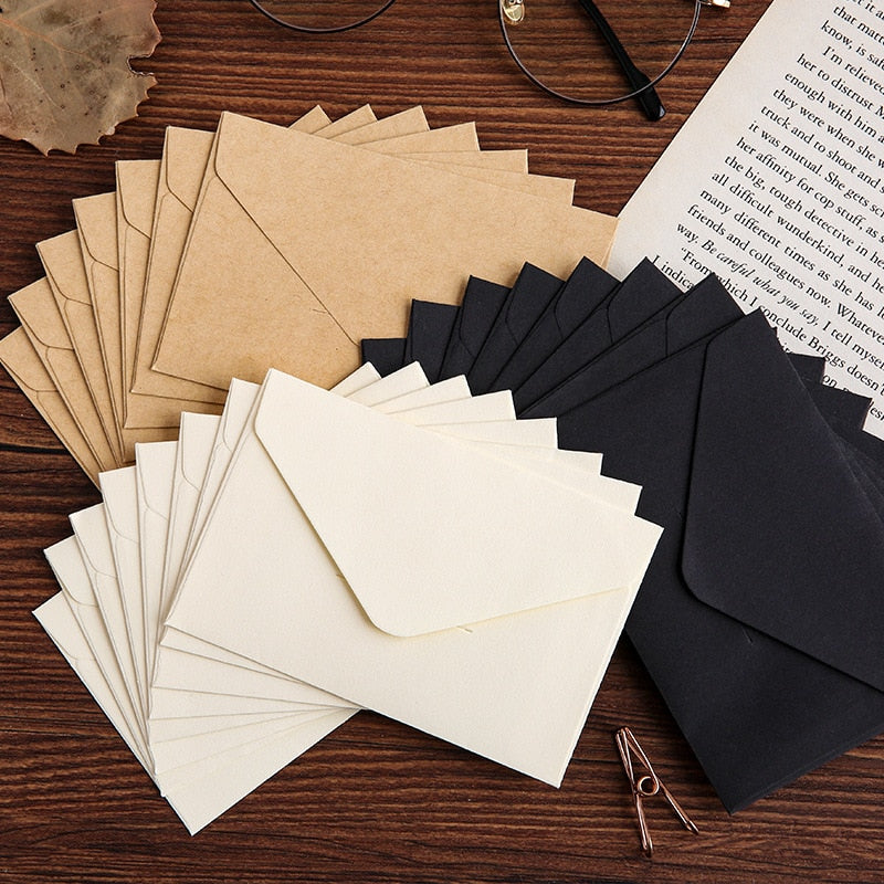 20pcs/Pack Mini Vintage Large Envelope Postcard Letter