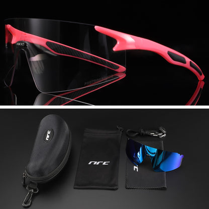 NRC 3 Lens UV400 Cycling Sunglasses TR90 Sports Bicycle Glasses MTB Mountain Bike Fishing Hiking Riding Eyewear for men women - Hiccupzz