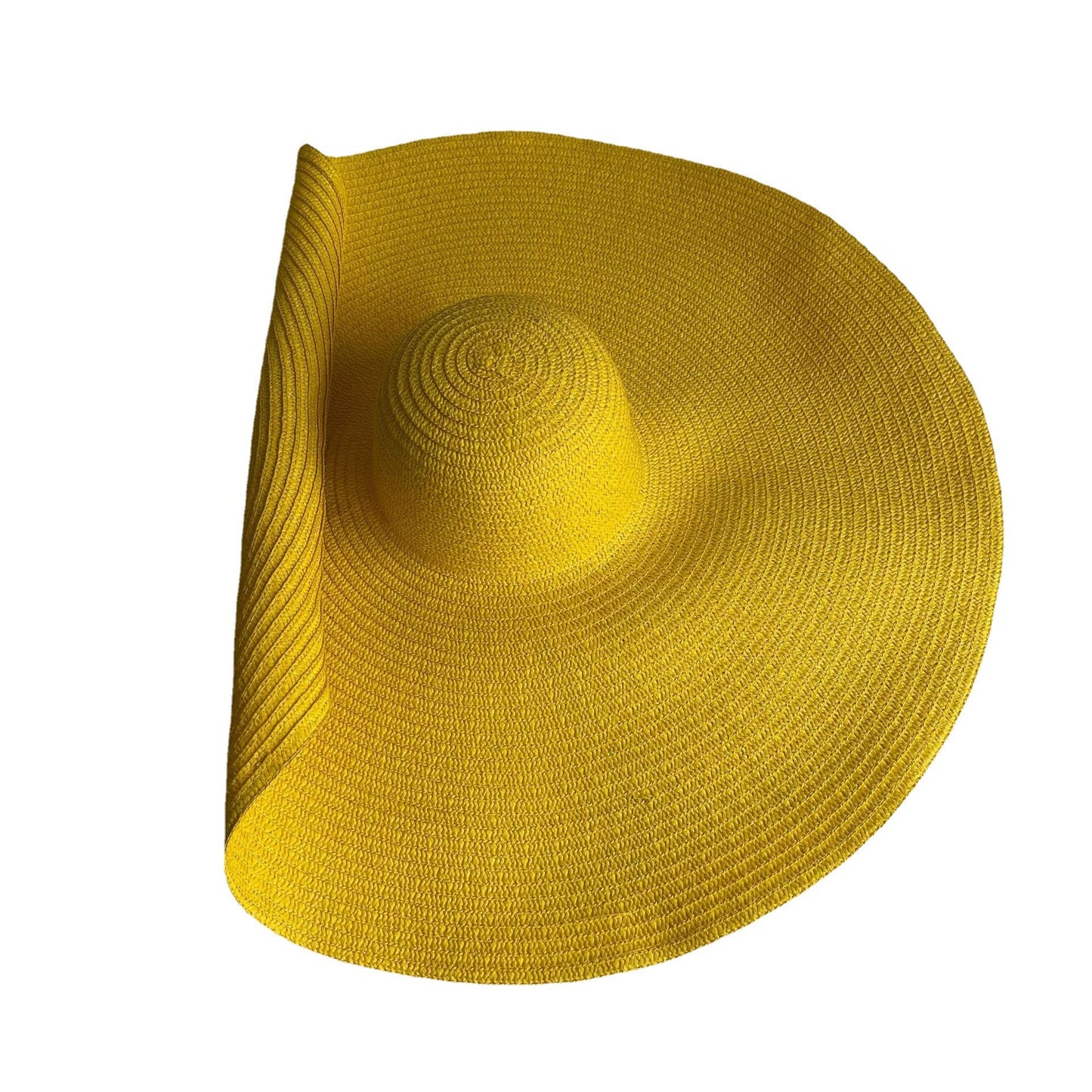 Simple Large Foldable 25cm Wide Brim Floppy Straw Hat For Women Girl Uv Protection Sun Hat Female Holiday Beach Panama Shade Cap