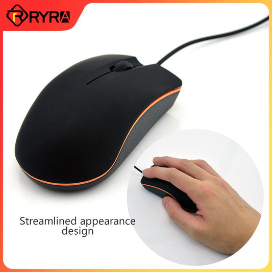 RYRA Wired Mouse 1200DPI Computer Office Mouse Non Slip Matte Texture Business Office Home Laptop Wired Mouse Accessories