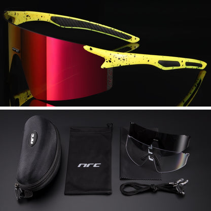 NRC 3 Lens UV400 Cycling Sunglasses TR90 Sports Bicycle Glasses MTB Mountain Bike Fishing Hiking Riding Eyewear for men women - Hiccupzz