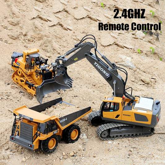 RC Car Excavator Dump Truck Bulldozer Electric car Kids Toys