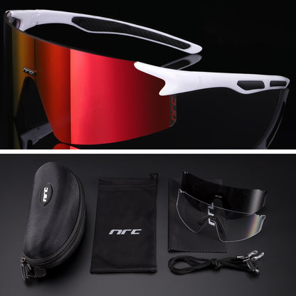 NRC 3 Lens UV400 Cycling Sunglasses TR90 Sports Bicycle Glasses MTB Mountain Bike Fishing Hiking Riding Eyewear for men women - Hiccupzz