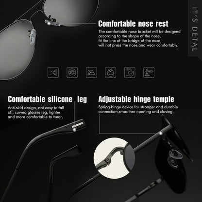 Classic Aviation Brand Design Polarized Sunglasses Men - Hiccupzz