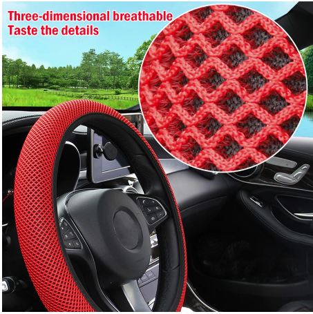 New Four seasons universal massage coarse mesh ice silk ring free elastic fashion steering wheel cover accessories