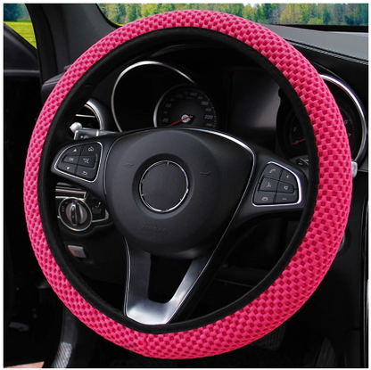 New Four seasons universal massage coarse mesh ice silk ring free elastic fashion steering wheel cover accessories - Hiccupzz