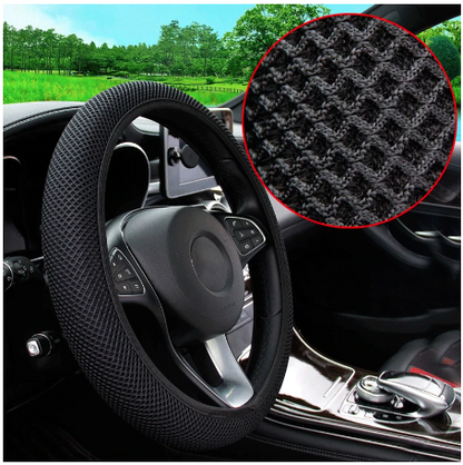 New Four seasons universal massage coarse mesh ice silk ring free elastic fashion steering wheel cover accessories - Hiccupzz