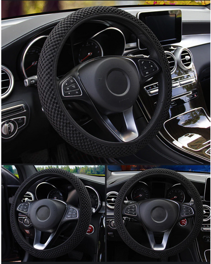 New Four seasons universal massage coarse mesh ice silk ring free elastic fashion steering wheel cover accessories - Hiccupzz
