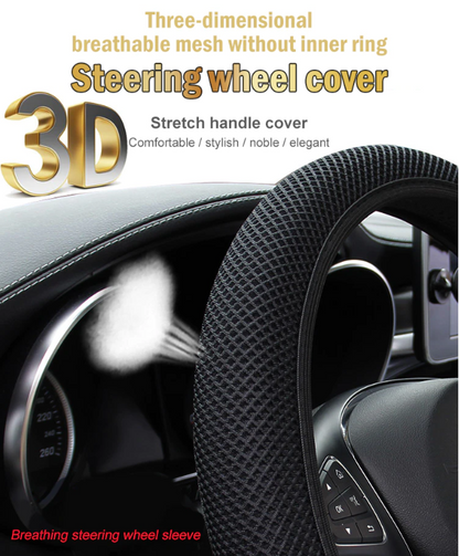 New Four seasons universal massage coarse mesh ice silk ring free elastic fashion steering wheel cover accessories - Hiccupzz
