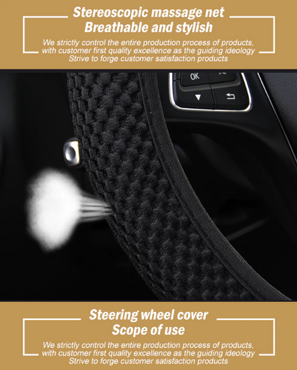 New Four seasons universal massage coarse mesh ice silk ring free elastic fashion steering wheel cover accessories - Hiccupzz