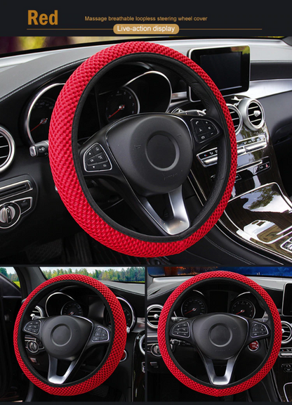 New Four seasons universal massage coarse mesh ice silk ring free elastic fashion steering wheel cover accessories - Hiccupzz