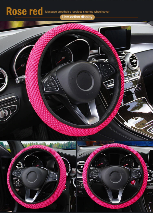 New Four seasons universal massage coarse mesh ice silk ring free elastic fashion steering wheel cover accessories