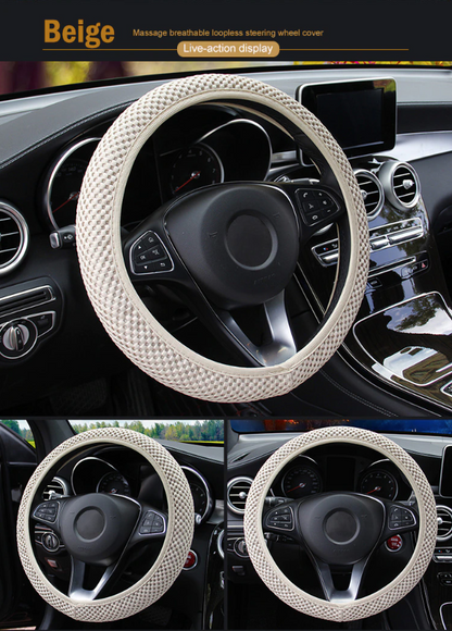 New Four seasons universal massage coarse mesh ice silk ring free elastic fashion steering wheel cover accessories - Hiccupzz