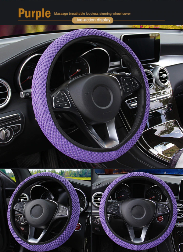 New Four seasons universal massage coarse mesh ice silk ring free elastic fashion steering wheel cover accessories