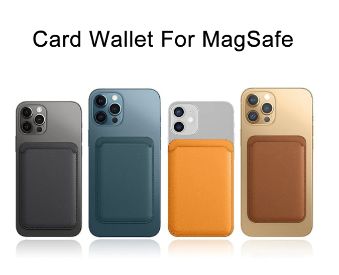 For Magsafe Magnetic Card Holder Case For iPhone 13 11 12 Pro MAX mini Leather Wallet Cover XR XS MAX Card phone Bag Adsorption - Hiccupzz