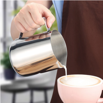 Stainless Steel Milk Frothing Pitcher Espresso Steaming Coffee Barista Latte Frother Cup Cappuccino Milk Jug Cream Froth Pitcher - Hiccupzz