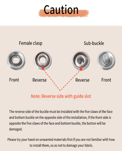 Plier Tool 50 Set Metal Sewing Buttons Hollow Solid Five-claw Buckle Metal Snap Buttons for Installing Clothes DIY Craft - Hiccupzz