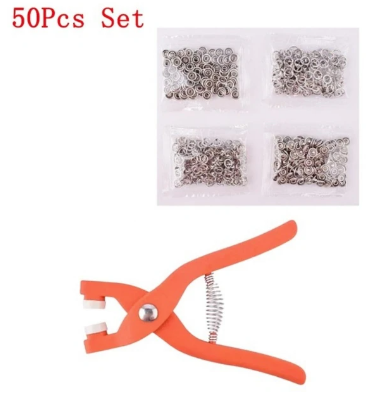 Plier Tool 50 Set Metal Sewing Buttons Hollow Solid Five-claw Buckle Metal Snap Buttons for Installing Clothes DIY Craft