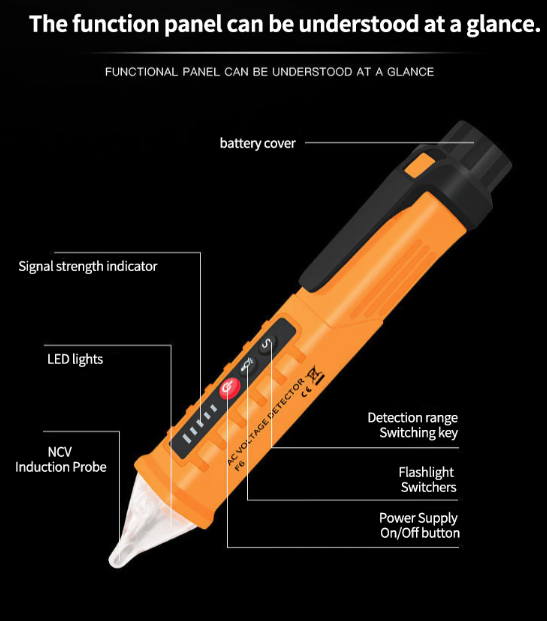 Electrometer Pen Partition Wall Multi-Functional Electrician Wire Measuring Broken Road Section Point Electronic Electrometer Pe