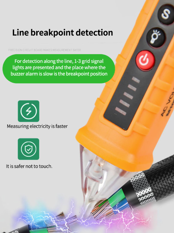 Electrometer Pen Partition Wall Multi-Functional Electrician Wire Measuring Broken Road Section Point Electronic Electrometer Pe