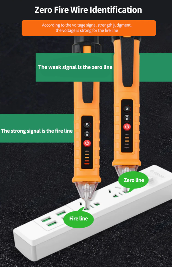 Electrometer Pen Partition Wall Multi-Functional Electrician Wire Measuring Broken Road Section Point Electronic Electrometer Pe