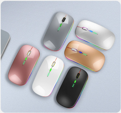 New Bluetooth Wireless Mouse with USB Rechargeable RGB Mouse for Computer Laptop PC Macbook Gaming Mouse Gamer 2.4GHz Portable M - Hiccupzz