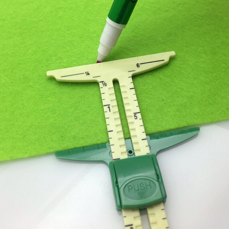 Multifunctional Drawing Ruler Plastic Sewing 5-in-1 Patchwork Ruler Sliding Measuring Tool Home Tailoring Ruler ST-A23